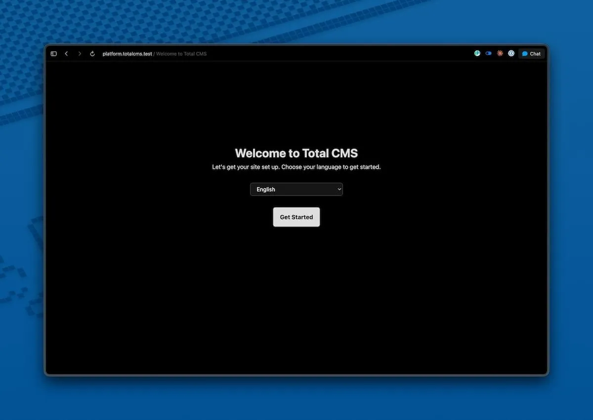 Setup Wizard — Welcome screen